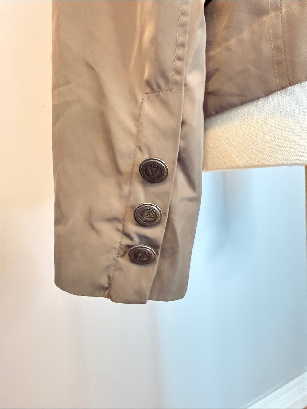 Mario Serrani Italy Utility Blazer Jacket - Khaki Grey (Size 12) - Picture 4 of 10
